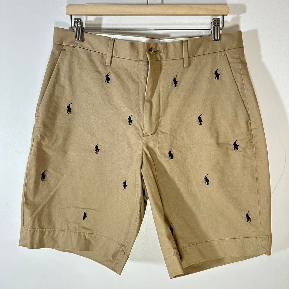 Polo by Ralph Lauren Tan Embroidered Men Shorts